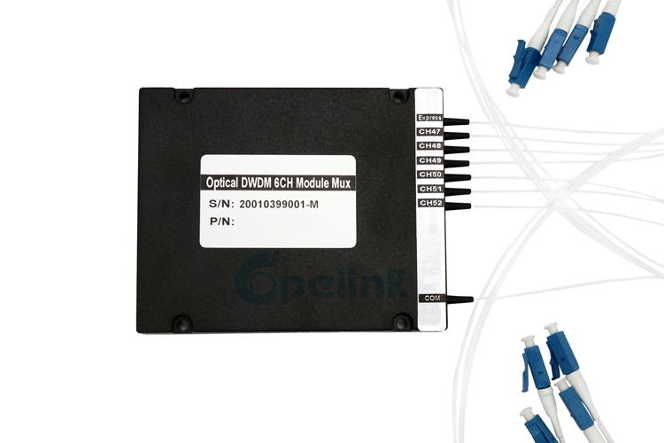 6CH Optical DWDM Module, OEM Fiber Optic DWDM Mux Demux with High Quality