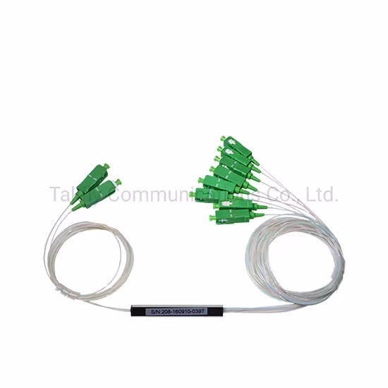 2X8 2 入力 8 出力 G657A1 光ファイバースプリッター PLC カプラー